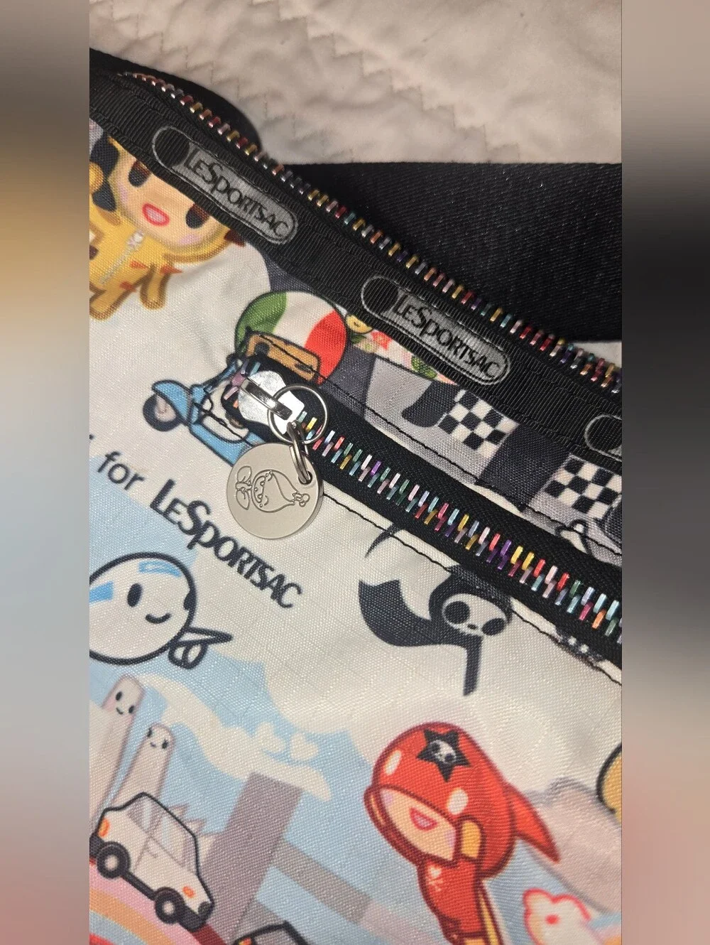 LeSportsac Tokidoki Multicolor Graphic Crossbody with Black Trim